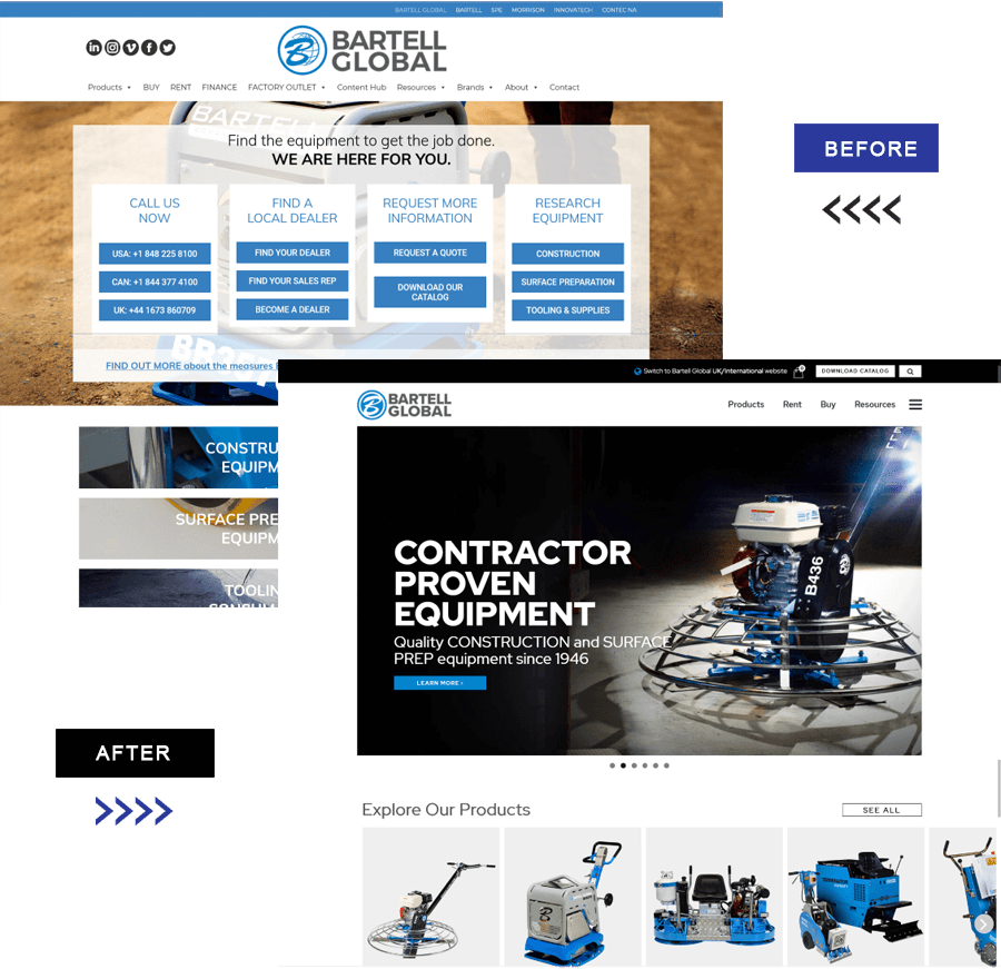 website design for manufacturing company