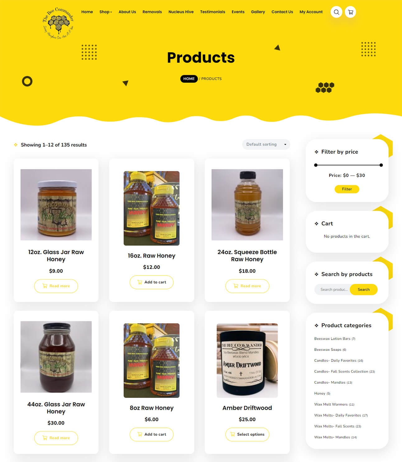 bee product listing