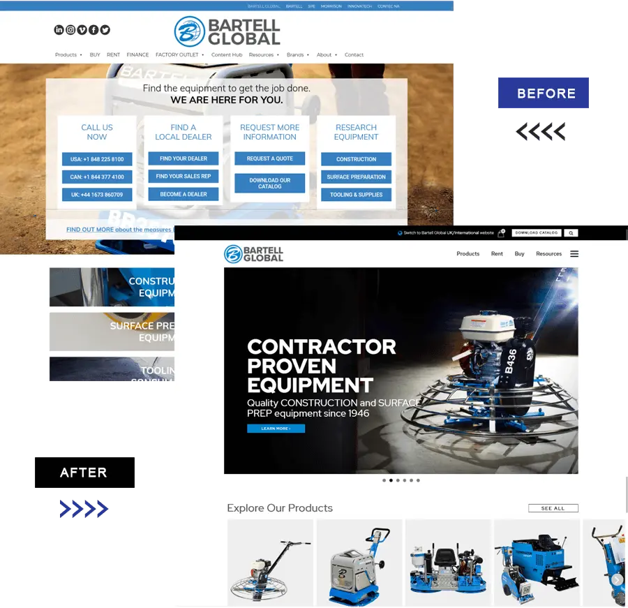 website design for manufacturing company