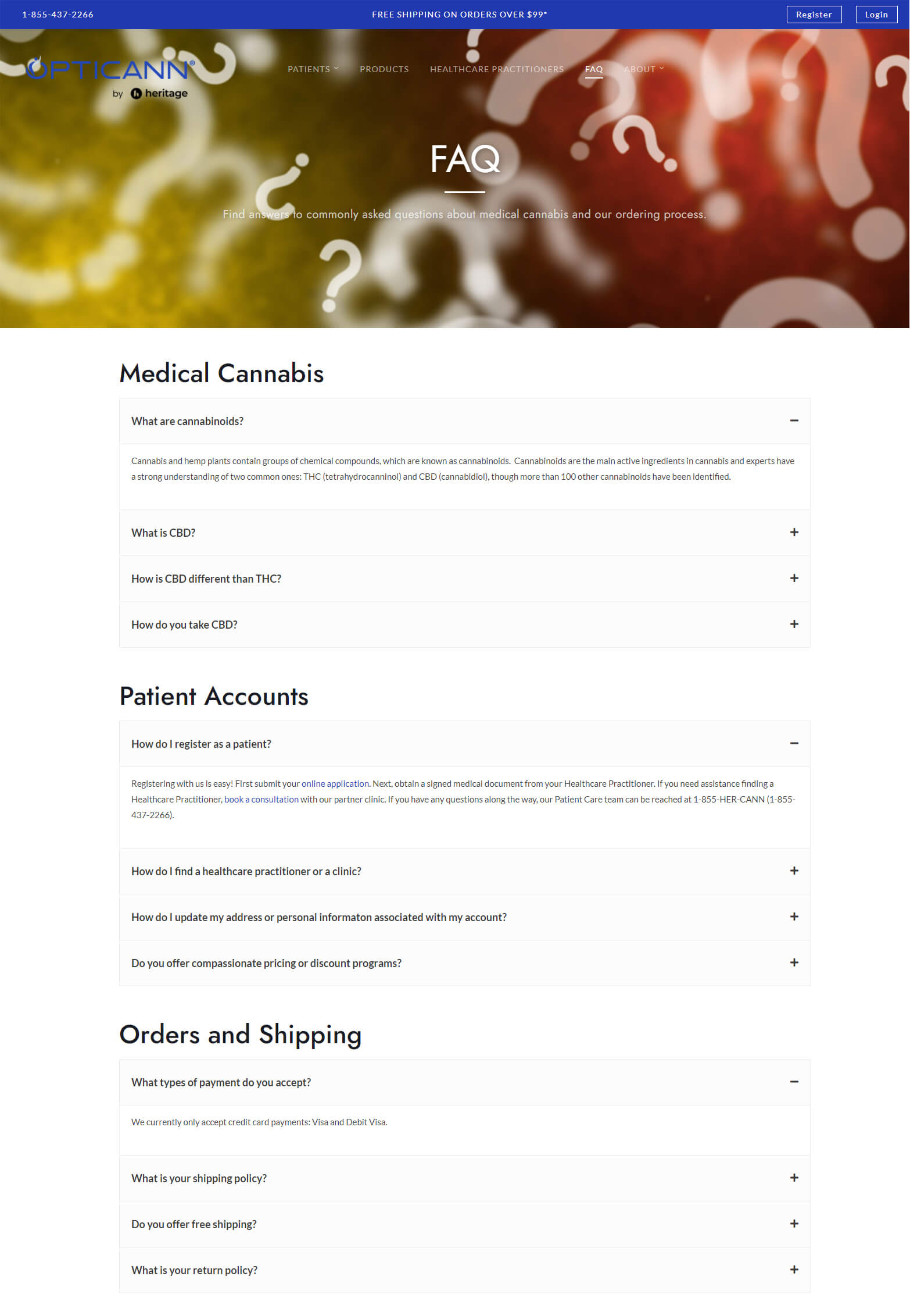 medical cannabis ecommerce FAQ